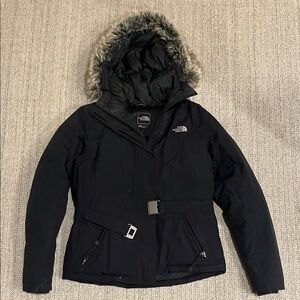 North Face Black Jacket with Fur Hood